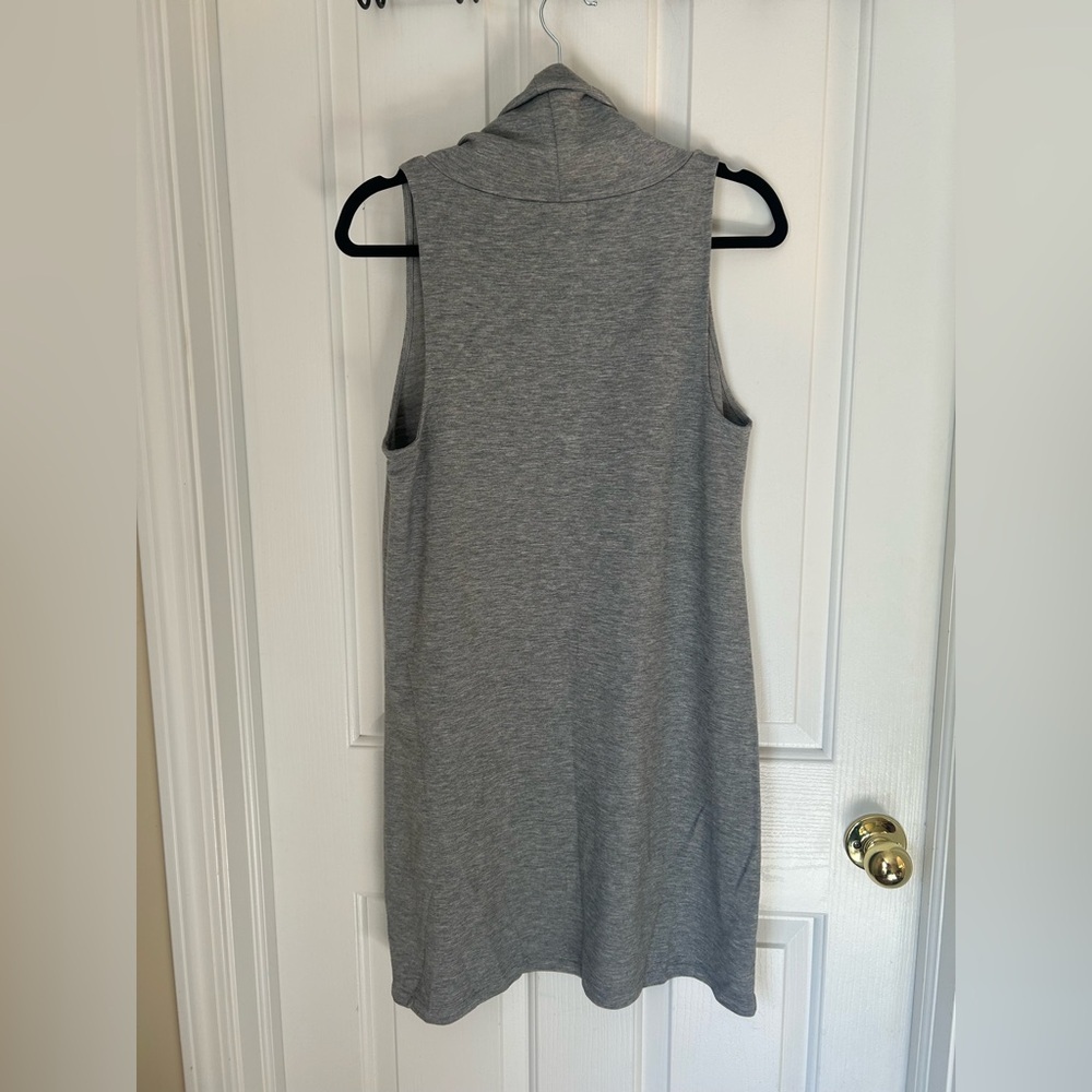 Leith Sleeveless Cowl Neck Gray Dress Size Medium - Picture 3 of 6
